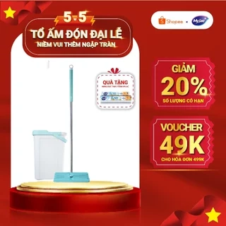 Bộ lau nhà MyJae thông minh Maxi 360 độ sợi Fiber lau sạch nhanh khô 125cm