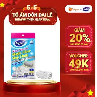 Bông Lau Thay Thế MyJae Đài Loan Sợi Fiber Cho Cây Lau Nhà Tự Vắt Kháng Khuẩn Và Cây Lau Nhà Phun Sương 33.5 x 10.5 cm