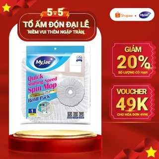 Bông Lau Thay Thế MyJae Dạng Tròn Dành Cho Cây Lau Nhà Xoay 360 Độ