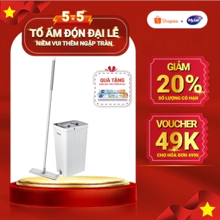 Cây lau nhà tự vắt thông minh xoay 360 độ MyJae kèm thùng 2 ngăn sàn nhà sạch nhanh khô thoáng