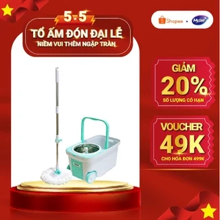 Cây lau nhà xoay siêu tốc MyJae Đài Loan kèm thùng xoay 360 độ thông minh lau sạch