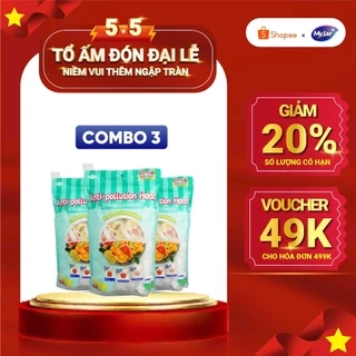 Combo 3 Bịch Màng bọc thực phẩm PE dạng bo chun MyJae, màng bọc bảo quản thức ăn (100 Cái/Gói)