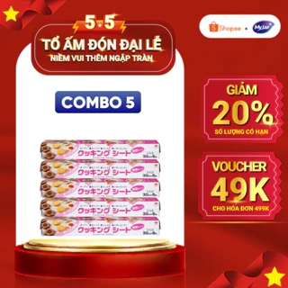 Combo 5 hộp MyJae giấy nến tiện lợi 5m phù hợp lót nồi chiên không dầu, nướng làm bánh, nướng thịt