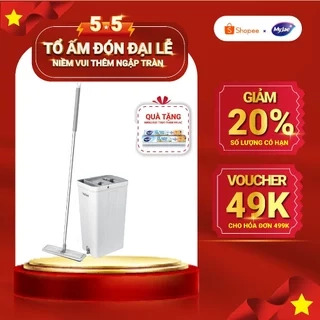 Bộ Lau Nhà MyJae Đài Loan Sợi Microfiber 2 Ngăn Tự Vắt Xoay 360 Độ