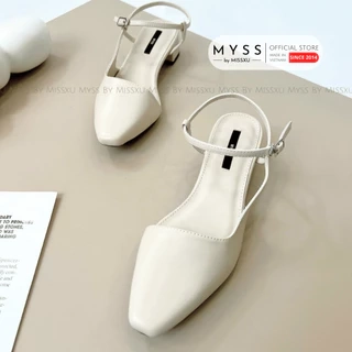 Giày cao gót nữ MYSS mũi vuông dây chéo 3 cm thời trang - CG263