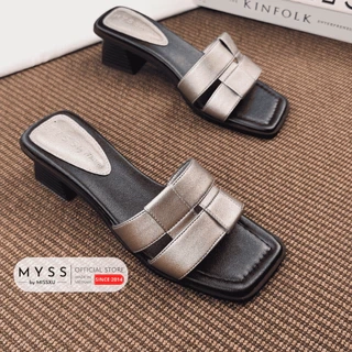 Giày guốc nữ MYSS quai ngang bản lớn đế bánh mì 4 cm cao cấp - SU168