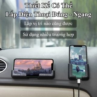 Giá đỡ điện thoại mini dán ô tô MYT Giá gắn điện thoại nhựa PVC mềm dán taplo xe siêu dính nhỏ gọn tiện lợi