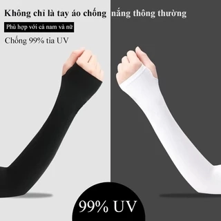 Ống tay áo chống nắng MYT găng tay lụa lạnh chống nắng thoáng khi chống tia UV mùa hè phong cách dành cho nam và nữ