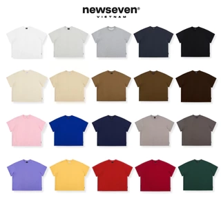 Áo Thun Trơn Cotton 2 Chiều NEWSEVEN Nhiều Màu Form Boxy Nam Nữ NAT.499