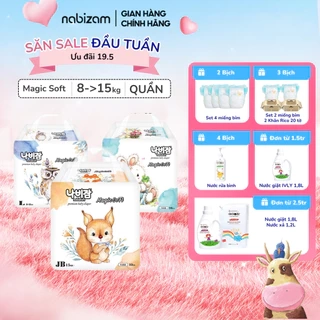 Bỉm Quần NABIZAM Magic Soft Co Dãn Mềm Mại, Thấm Hút Chống Tràn Tối Đa Size L30/XL26/XXL22 Cho Bé 8-20kg