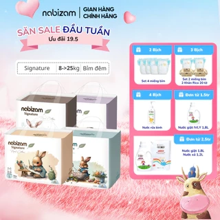 Tã/Bỉm Đêm NABIZAM Signature Nội Địa Hàn, Mềm Mại, Siêu Thấm Hút Size L30/XL26/2XL22/3XL20 Cho Bé 8-25k