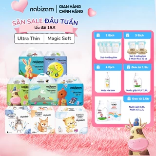 Tã/Bỉm NABIZAM Mềm Mỏng Vượt Trội, Chống Tràn Tối Đa, Đủ Loại Kích Cỡ Cho Bé Từ 3kg Đến 25kg