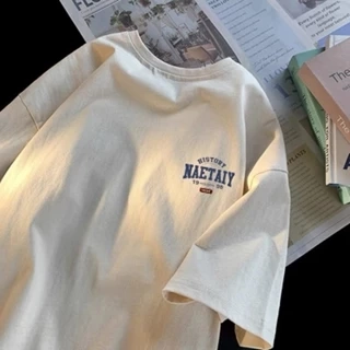 Áo thun unisex in chữ NAETAIY NAD phông tay lỡ cực đẹp, form rộng chất cotton khô cao cấp, đi học, đi làm, du lịch