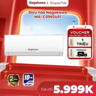 Máy lạnh/ Điều hòa inverter 1.5HP Nagakawa NIS-C12R2U51, làm lạnh nhanh, bảo hành 2 năm, xuất xứ Malaysia