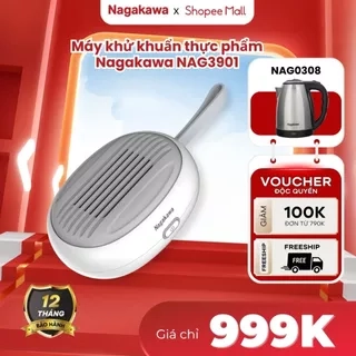 Máy Khử Khuẩn Thực Phẩm Mini Cầm Tay NAGAKAWA NAG3902 Khử Trùng Diệt Khuẩn Hoa Quả Rau Củ Thịt Cá B.hành 1 Năm