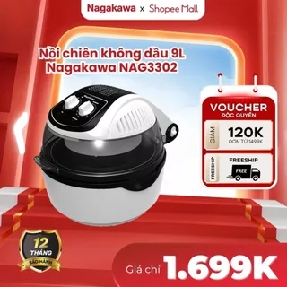 Nồi chiên không dầu (Air fryer) NAGAKAWA NAG3302 - Dung tích 9L