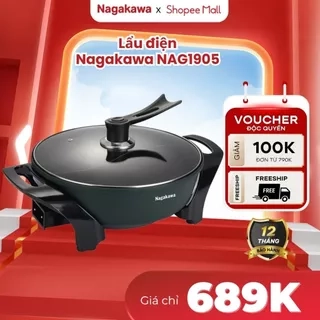 Nồi lẩu nướng điện 1 ngăn đa năng Nagakawa NAG1905 (5L) - Bảo hành 12 tháng