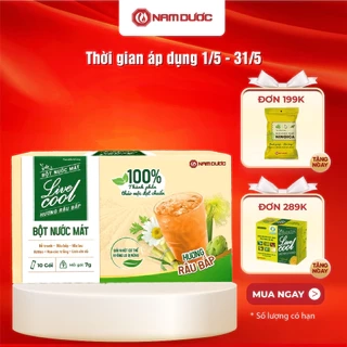 Bột nước mát Livecool Nam Dược hương râu bắp 10 góix7g hỗ trợ thanh nhiệt, giải độc, mát gan và thanh lọc cơ thể