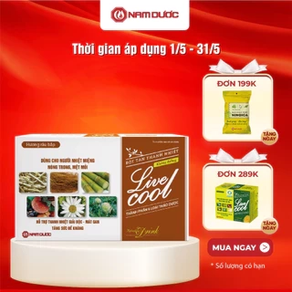 Bột tan thanh nhiệt Livecool Nam Dược không đường hộp 10 gói x7g hỗ trợ giảm nhiệt miệng, nóng trong