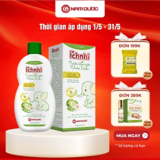 Nước tắm gội thảo dược Ích Nhi lọ 230ml (0-3 tuổi) bảo vệ bé suốt 24h ngừa rôm sảy, hăm da, mẩn ngứa