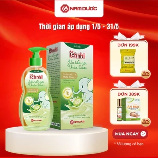 Sữa tắm gội thảo dược Ích Nhi cho bé chai 200ml phòng cảm lạnh, ngừa rôm sẩy, mẩn ngứa, dưỡng da mềm mịn cho bé