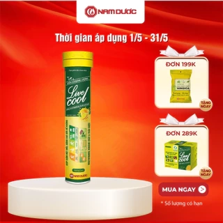 Viên sủi năng lượng Livecool Nam Dược tuýp 16viênx4g hương cam hỗ trợ giảm mệt mỏi,tăng sức đề kháng