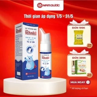 Xịt vệ sinh mũi Ích Nhi 75ml, phòng ngừa sổ mũi, ngạt mũi và viêm xoang, an toàn cho trẻ sơ sinh và trẻ nhỏ