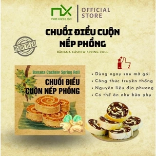 Chuối Và Hạt Điều Cuộn Nếp Phồng Nam Xanh