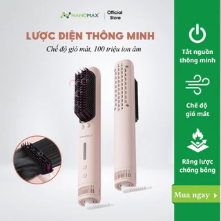 Lược Điện Ion Âm NANOMAX XN Z12 Chăm Sóc Tóc Suôn Mượt Tạo Kiểu 4 Chế Độ Nhiệt, Gió Mát, 54 Răng Lược