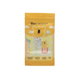 -  Moby Baby SAMPLE Túi Trữ Sữa Tiện Lợi Cảm Biến Nhiệt Độ Thái Lan Japan Collection Cho Bé 4 chiếc