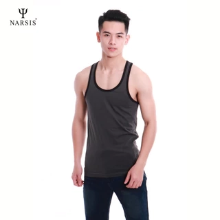 Áo Ba Lỗ Nam Narsis, Chất Cotton, Mỏng Nhẹ, Thoáng Khí, Kiểu Dáng Thể Thao, Thấm Hút, Co Giãn