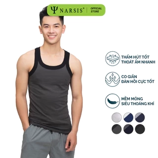 Áo Thun Nam Narsis, Sát Nách, Chất Cotton, Siêu Mềm Mịn, Thấm Hút Mồ Hôi, Thoải Mái