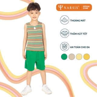 Quần Đùi Bé Trai Narsis, Chất Cotton Mềm Mịn, Co Giãn, Nhiều Màu, Thiết Kế Dễ Thương, Thoải Mái