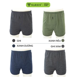 Quần Đùi Nam Mặc Nhà Narsis Bigsize S23011 Chất Vải Cotton, Cạp Chun Co Giãn Tốt, Êm Mềm