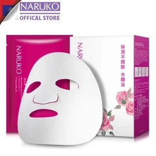 Hộp 10 miếng mặt nạ cấp nước Naruko Hoa Hồng Nhung Rừng Rose and BOTANIC HA Aqua Cubic Hydrating Mask EX (Bản Đài) 25ml