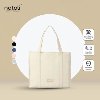 Túi tote nữ có khóa kéo Thương hiệu NATOLI, đựng laptop, đeo vai cao cấp BST Elegant Shockproof Tote Bag T17