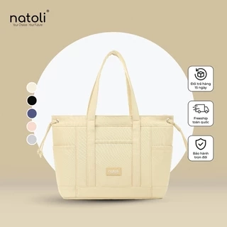Túi tote nữ nhiều ngăn NATOLI, 2 mặt đeo vai đựng laptop cao cấp - BST Elegant Edge Bag T19