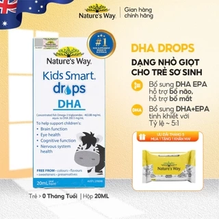 DHA Drops Nature's Way Kids Smart Drops Siro Thông Minh Bổ Sung DHA EPA, Hỗ Trợ Bổ Não Và Mắt Cho Bé 20ml Date 2026