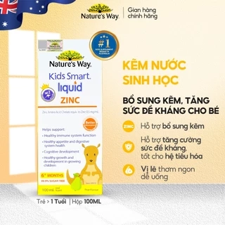 Siro Uống Nature's Way Kids Smart Liquid Zinc Bổ Sung Kẽm, Tăng Sức Đề Kháng Cho Bé 100ml