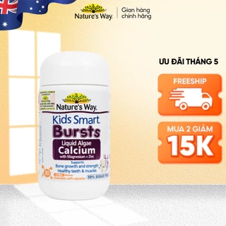 Viên Nhai Nature's Way - Calci Tổ Ong Tảo Biển Đỏ Aquamin F Bổ Sung Vitamin D3K2, Hỗ Trợ Phát Triển Xương 30 Viên