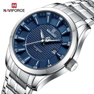 Naviforce 8032 Đồng hồ đeo tay nam Lịch sang trọng Đồng hồ nam doanh nhân Thép không gỉ Thể thao Quân đội Đồng hồ nguyên bản
