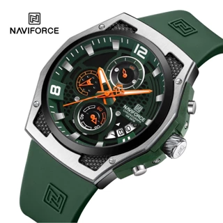 Naviforce Chronograph Đồng hồ đeo tay Thương hiệu hàng đầu Thể thao sang trọng Đồng hồ nam quân đội Ngày tự động thạch anh Chống nước Đồng hồ nam nguyên bản