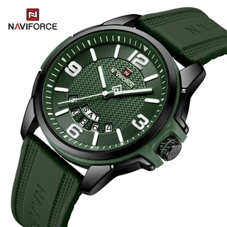 NAVIFORCE Mới Đồng Hồ quartz Nam Dây silicone Chống Thấm Nước Kiểu Dáng Doanh Nhân