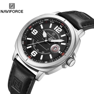 NAVIFORCE NF8078 Chất Lượng Cao PU Ban Nhạc Lịch Đồng Hồ Đeo Tay Nam Thương Hiệu Đồng Hồ Thạch Anh Tự Động Hiển Thị Ngày Đồng Hồ Chống Thấm Nước