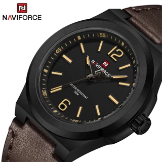 Naviforce NF9233 Nam Thương Hiệu Sang Trọng Chống Thấm Nước Thông Thường Dây Đeo PU Thể Thao Quân Sự Đồng Hồ Thạch Anh Chính Hãng