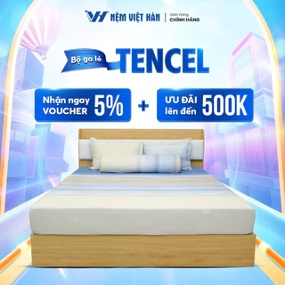 Bộ ga gường Việt Hàn Tencel - Thoáng Mát, Thấm Hút Mồ Hôi