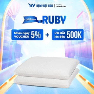 Gối nằm Foam Ruby Việt Hàn cao cấp - Êm ái, Thoáng khí