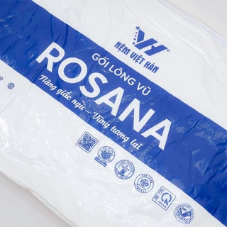 Gối nằm Việt Hàn Rosana - Mềm min, Thông thoáng, Dịu êm - Từ sợi lông vũ nhân tạo