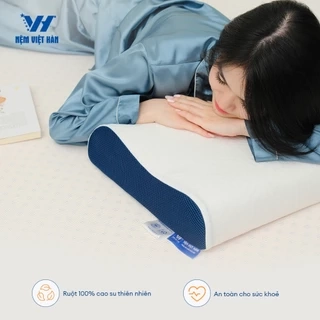 Gối Nằm Cao Su Thiên Nhiên Việt Hàn - Thiết Kế Lượn Sóng