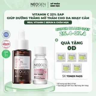 Bộ Sản Phẩm Chấm Mụn & Serum Vitamin C 22% Xẹp Mụn Xoá Thâm Neogen Dermalogy